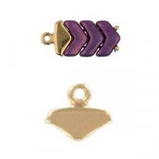 Cymbal ™ DQ metal bead ending Mikronisi for Chevron Duo - Rose gold